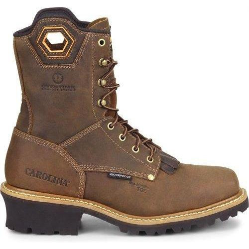Carolina Men's Coppice 8" Composite Toe WP Logger Work Boot - Brown - CA9855  - Overlook Boots
