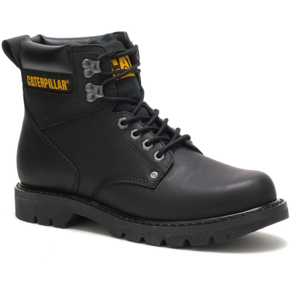 CAT Men's Second Shift Soft Toe Work Boot - Black - P70043 - Overlook Boots