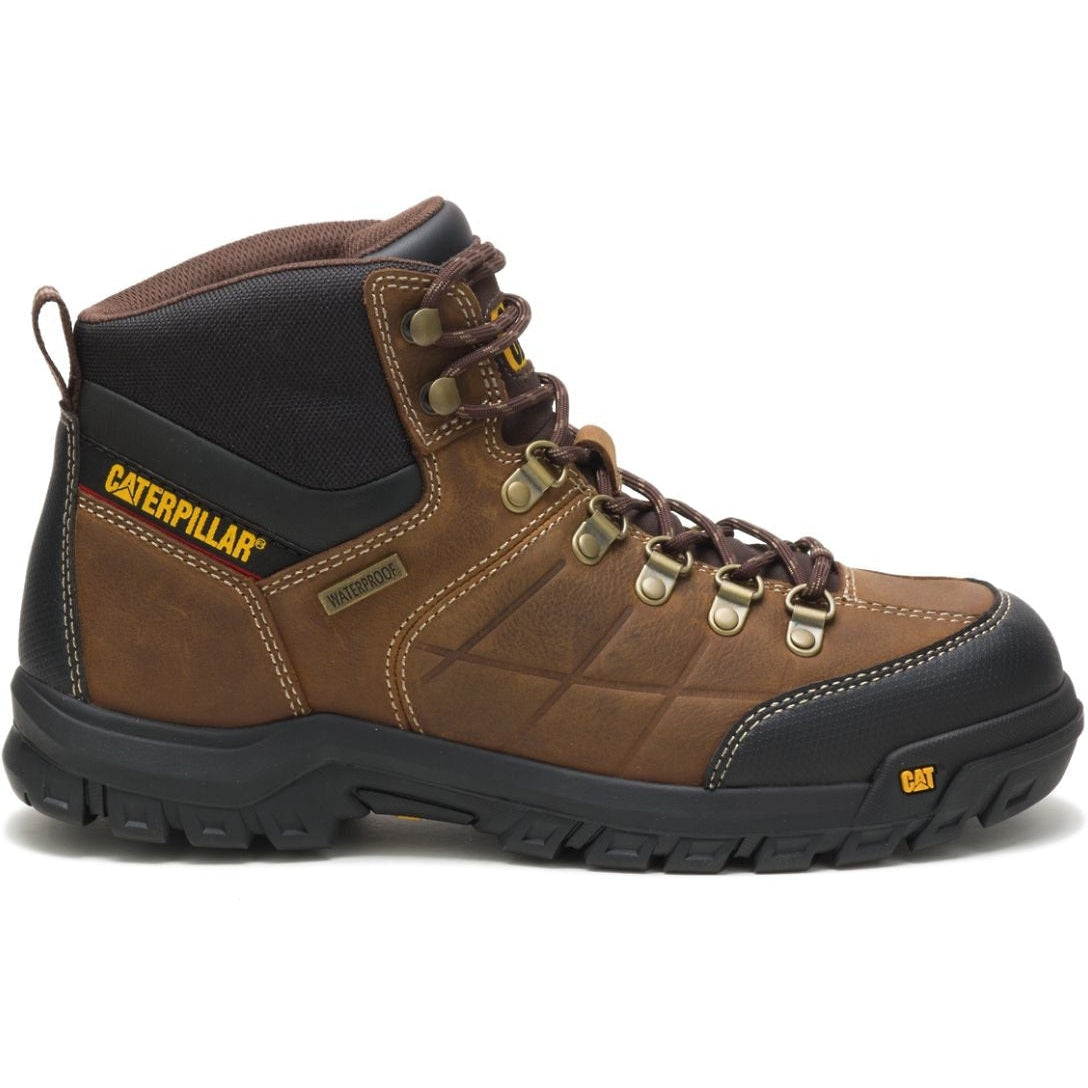 CAT Men's Threshold Waterproof Work Boot - Real Brown - P74128 7 / Medium / Brown - Overlook Boots