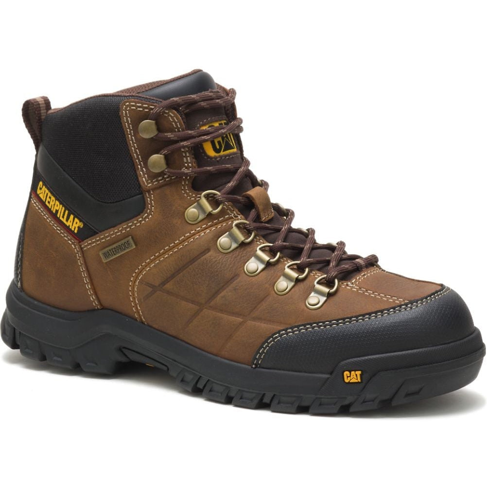 CAT Men's Threshold Waterproof Work Boot - Real Brown - P74128 - Overlook Boots