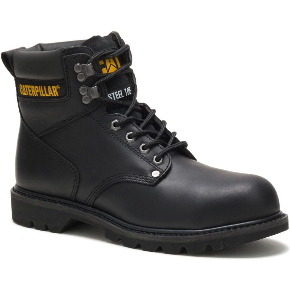 CAT Men's Second Shift Steel Toe Work Boot - Black - P89135 - Overlook Boots