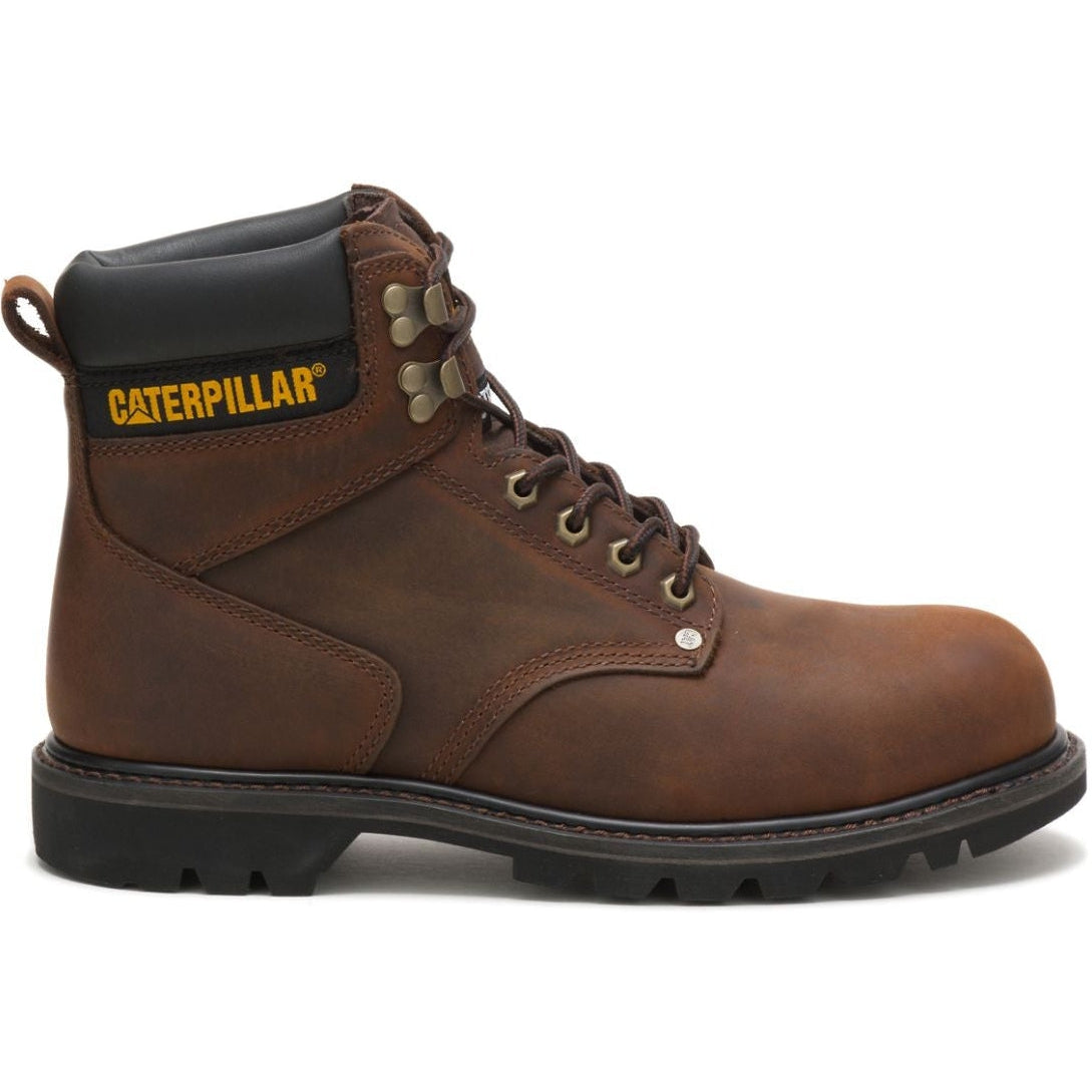 CAT Men's Second Shift Steel Toe Work Boot - Dark Brown - P89586 7 / Medium / Brown - Overlook Boots