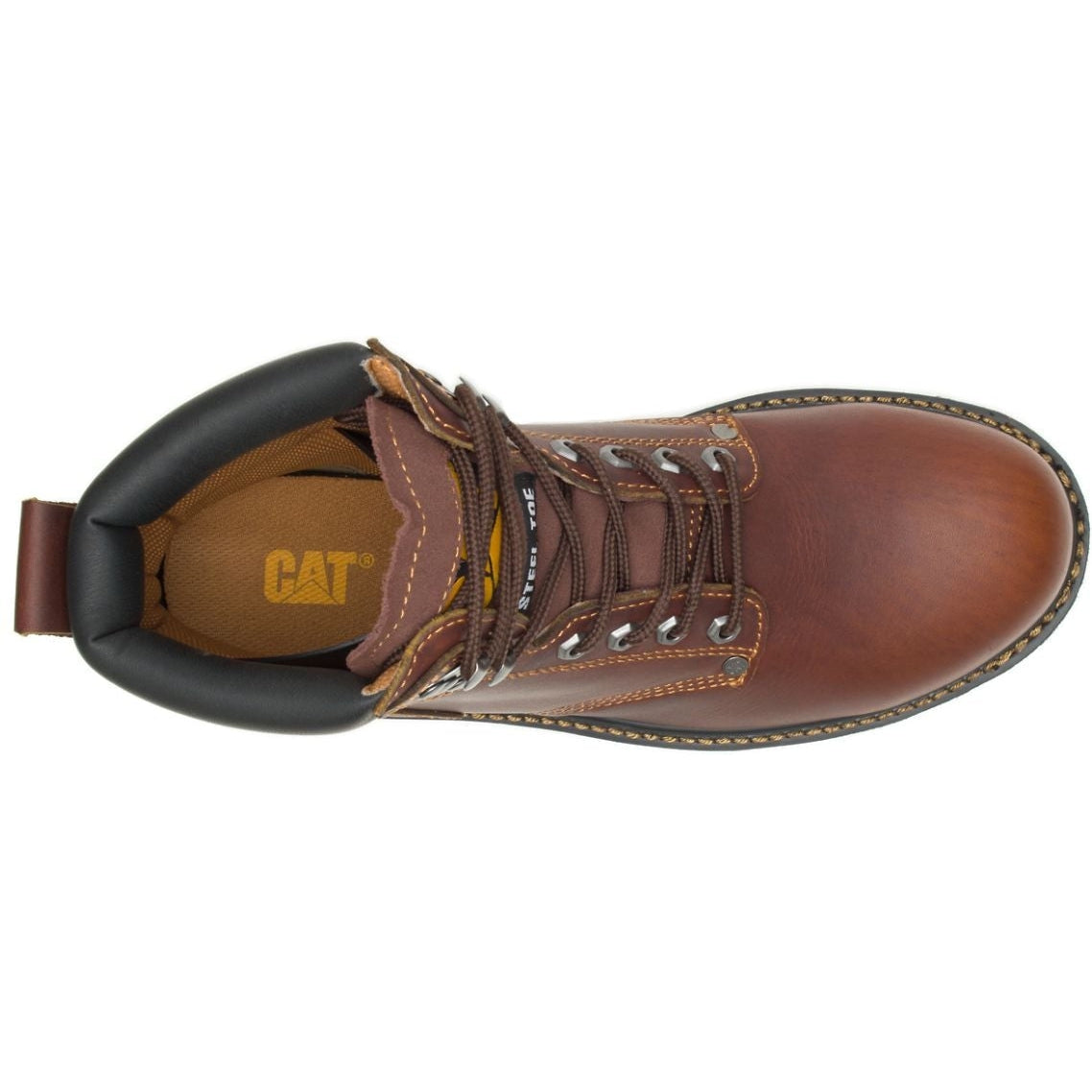 CAT Men's Second Shift Steel Toe Work Boot - Tan - P89817  - Overlook Boots