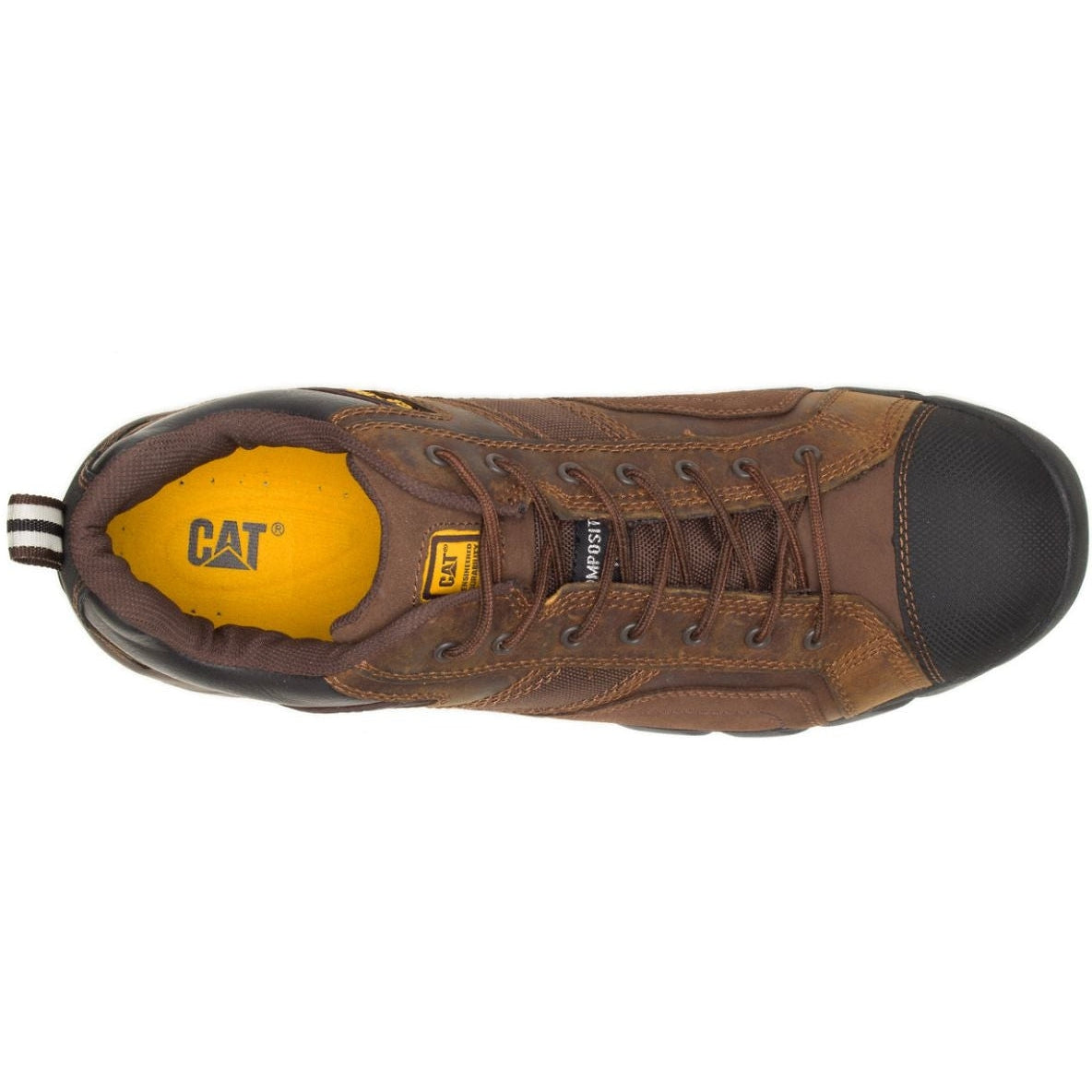 CAT Men's Argon Composite Toe Work Shoe - Dark Brown - P89957 - Overlook Boots