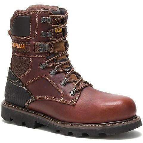 CAT Men's Indiana 2.0 8" Steel Toe Waterproof Imported Work Boot - Brown - P90870 7 / Medium / Brown - Overlook Boots