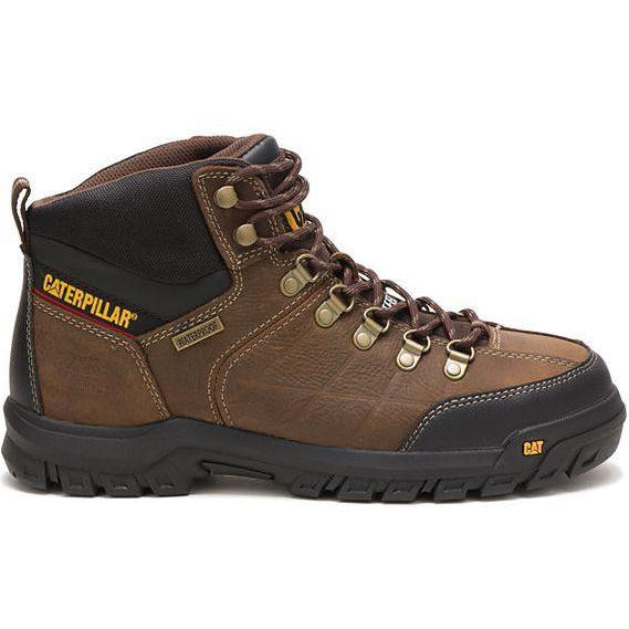 CAT Men's Threshold Steel Toe Waterproof Slip Resistant Work Boot - Brown - P90935 - Overlook Boots