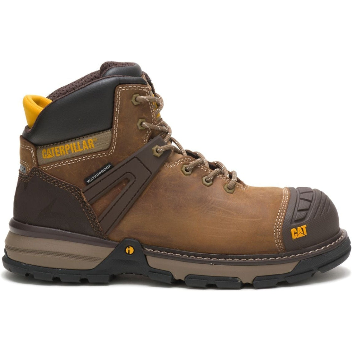 CAT Men's Superlite Waterproof Carbon Composite Toe Work Boot - Dark Biege - P91218 14 / Medium / Brown - Overlook Boots