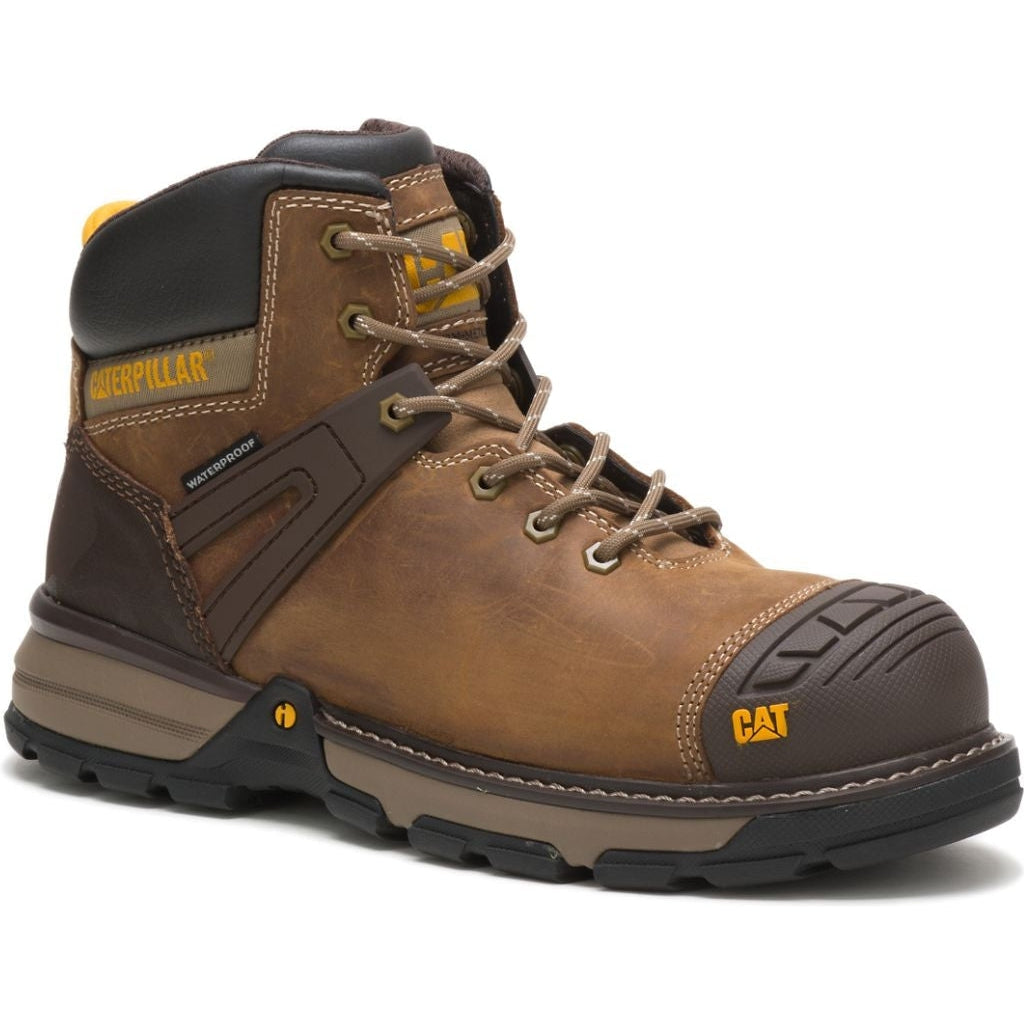 CAT Men's Superlite Waterproof Carbon Composite Toe Work Boot - Dark Biege - P91218 - Overlook Boots