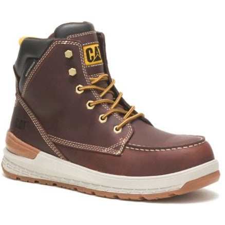Cat Men's Impact Waterproof Carbon Composite Toe Work Boot - Brown - P91402 - Overlook Boots