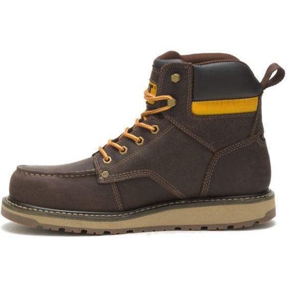 CAT Men's Calibrate Steel Toe Work Boot - Leather Brown - P91418 - Overlook Boots