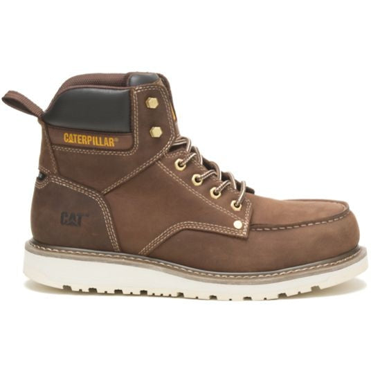 CAT Men's Calibrate Waterproof Steel Toe Work Boot -Khaki- P91420 7 / Medium / Brown - Overlook Boots