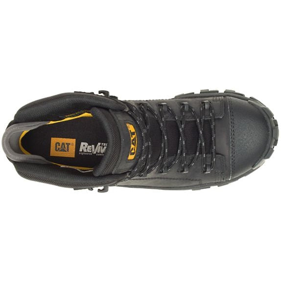 CAT Men's Invader Composite Toe Waterproof Hiker Work Boot -Black- P91542 - Overlook Boots