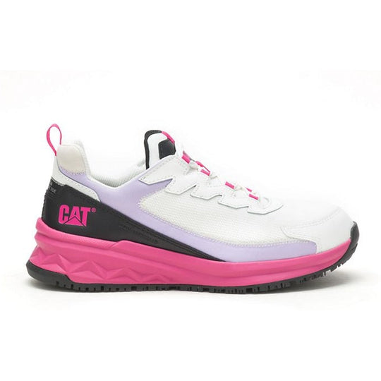 CAT Women's Streamline Runner Composite Toe Original Work Shoe - White/Black - P91498 5.0 / Medium / White - Overlook Boots