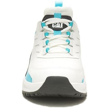 CAT Women's Streamline Runner Composite Toe Original Work Shoe - White/Blue - P91600 - Overlook Boots