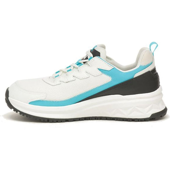 CAT Women's Streamline Runner Composite Toe Original Work Shoe - White/Blue - P91600 - Overlook Boots