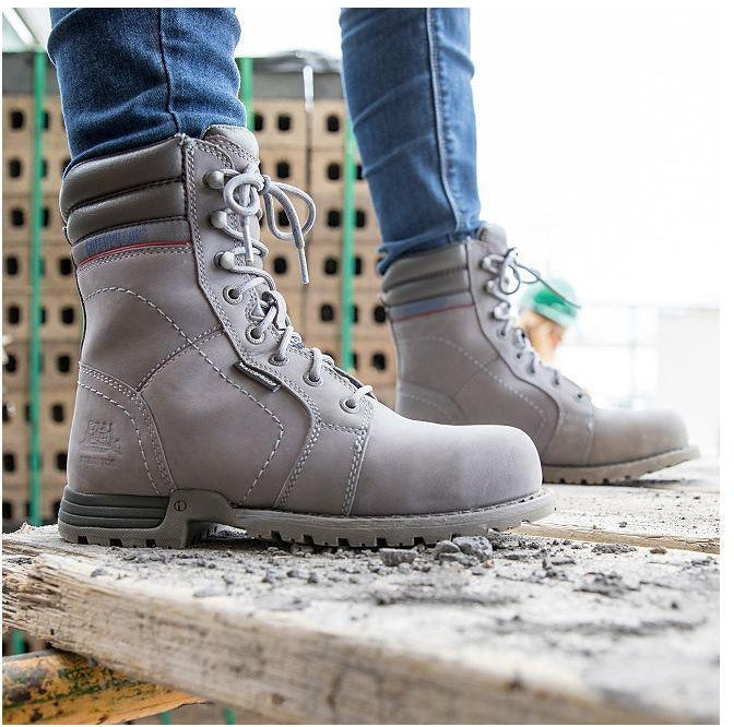 CAT Women's Echo Waterproof Steel Toe Work Boot - Grey - P90565 - Overlook Boots