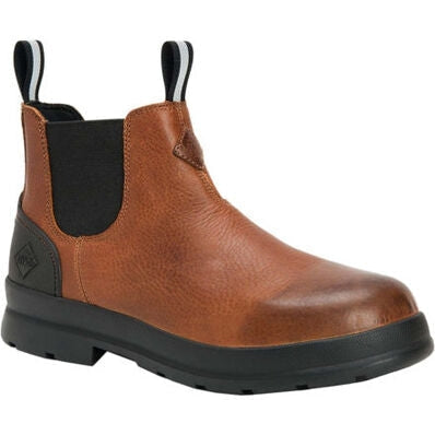 Muck Men's Chore Farm Leather Chelsea Waterproof Work Boot - Brown - CCLP-901 - Overlook Boots