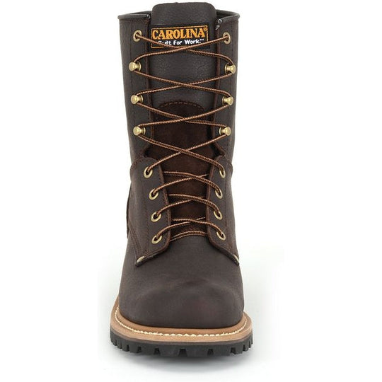 Carolina Men's Elm Logger 8" Steel Toe Slip Resistant Work Boot -Brown- 1821 - Overlook Boots