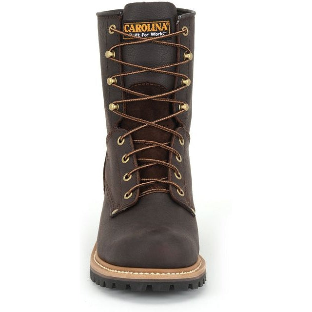 Carolina Men's Elm Logger 8" Steel Toe Slip Resistant Work Boot -Brown- 1821 - Overlook Boots