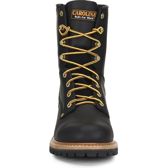 Carolina Men's Elm 8" Steel Toe Unlined Logger Slip Resistant Work Boot -Black- CA1825 - Overlook Boots