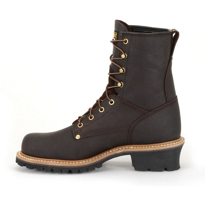 Carolina Men's Elm Logger 8" Soft Toe Slip Resistant Work Boot -Brown- 821 - Overlook Boots