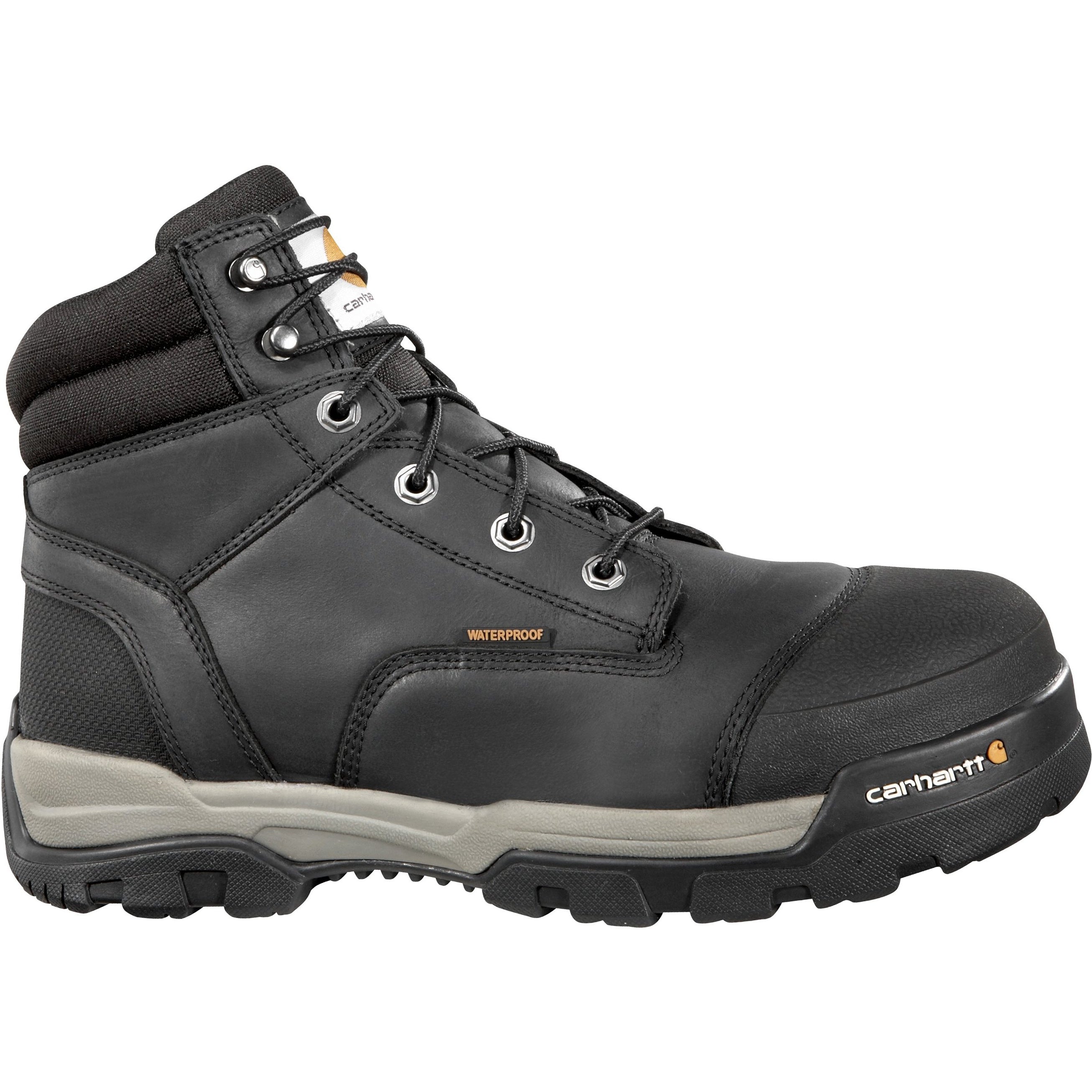 Carhartt Men's Ground Force 6" Composite Toe Waterproof Work Boot - Black - CME6351 8 / Medium / Black - Overlook Boots