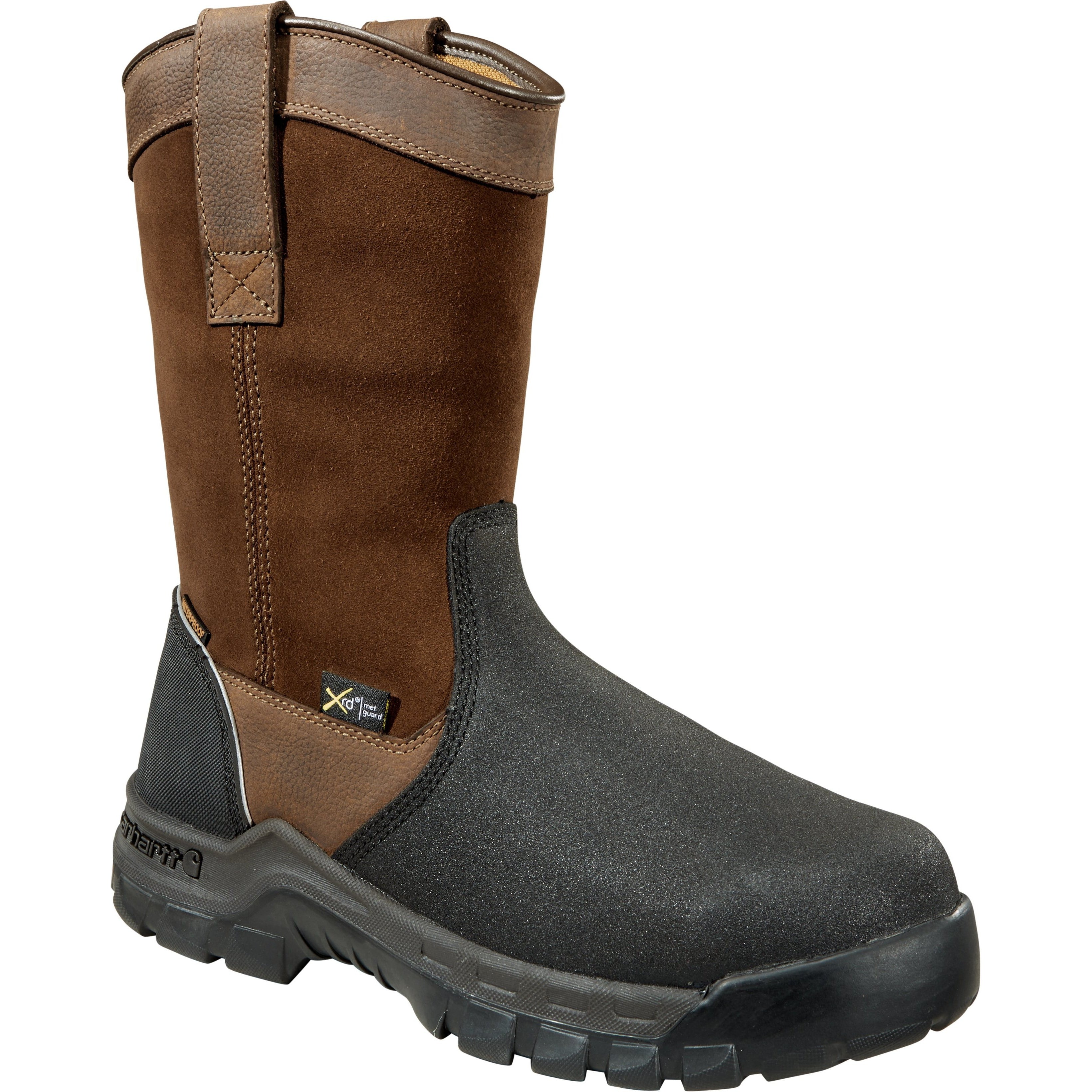 Carhartt Men's Wellington 11" Composite Toe Waterproof Metguard Work Boot - CMF1721 8 / Medium / Brown - Overlook Boots