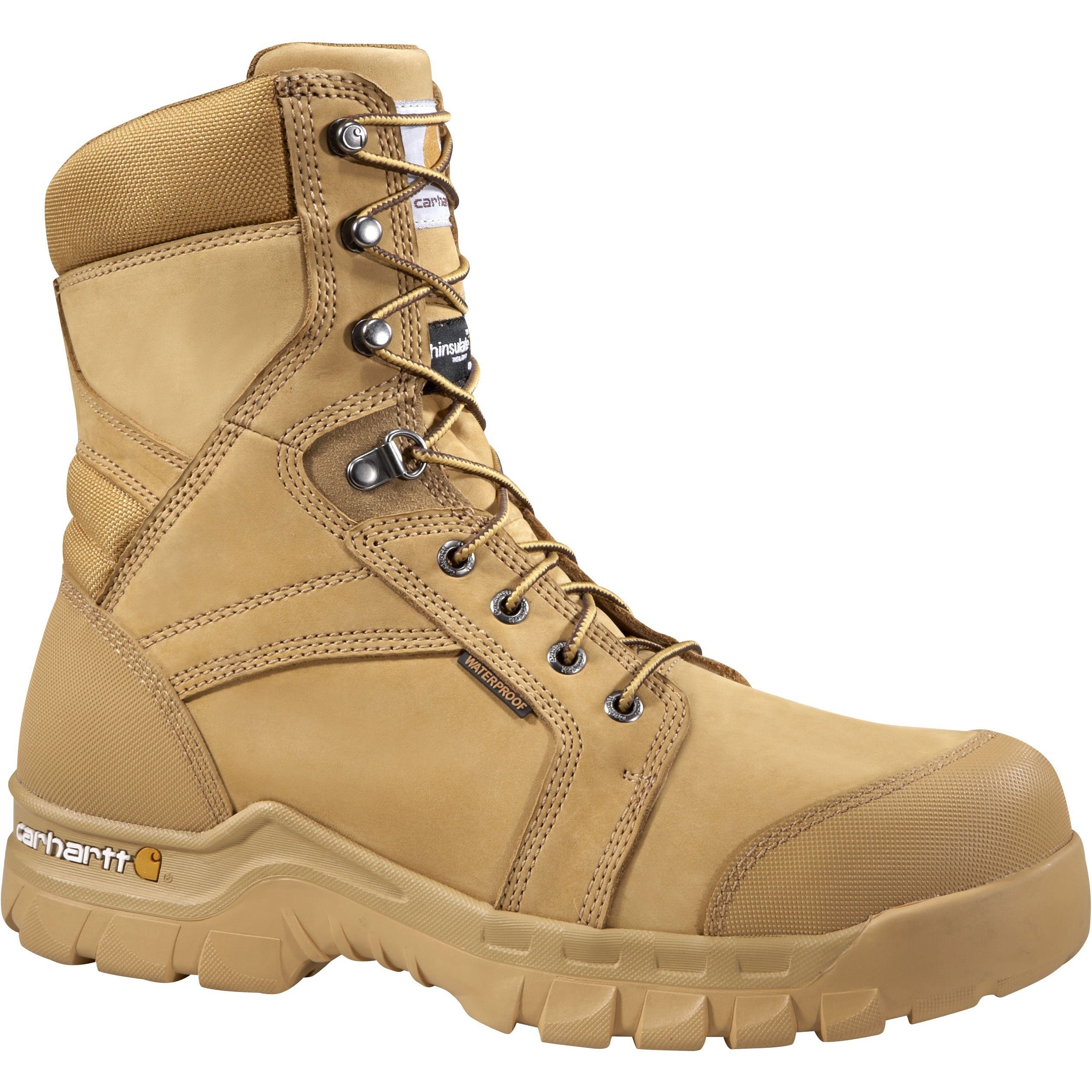 Carhartt Men's Rugged Flex 8" WP Insulated Work Boot - Wheat - CMF8058 8 / Medium / Wheat - Overlook Boots