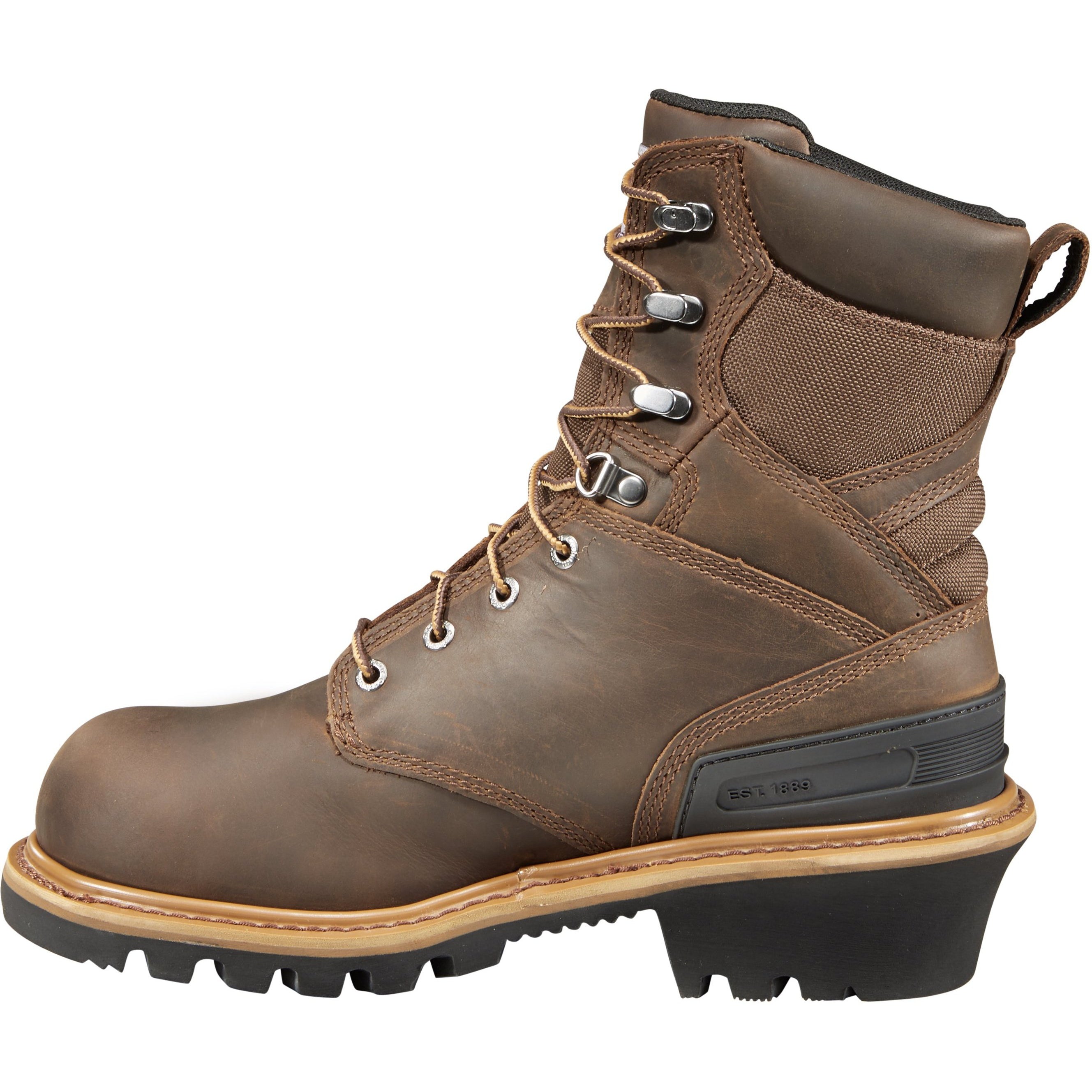 Carhartt Men's 8" Comp Toe WP Ins Climbing Work Boot - Brown - CML8369  - Overlook Boots