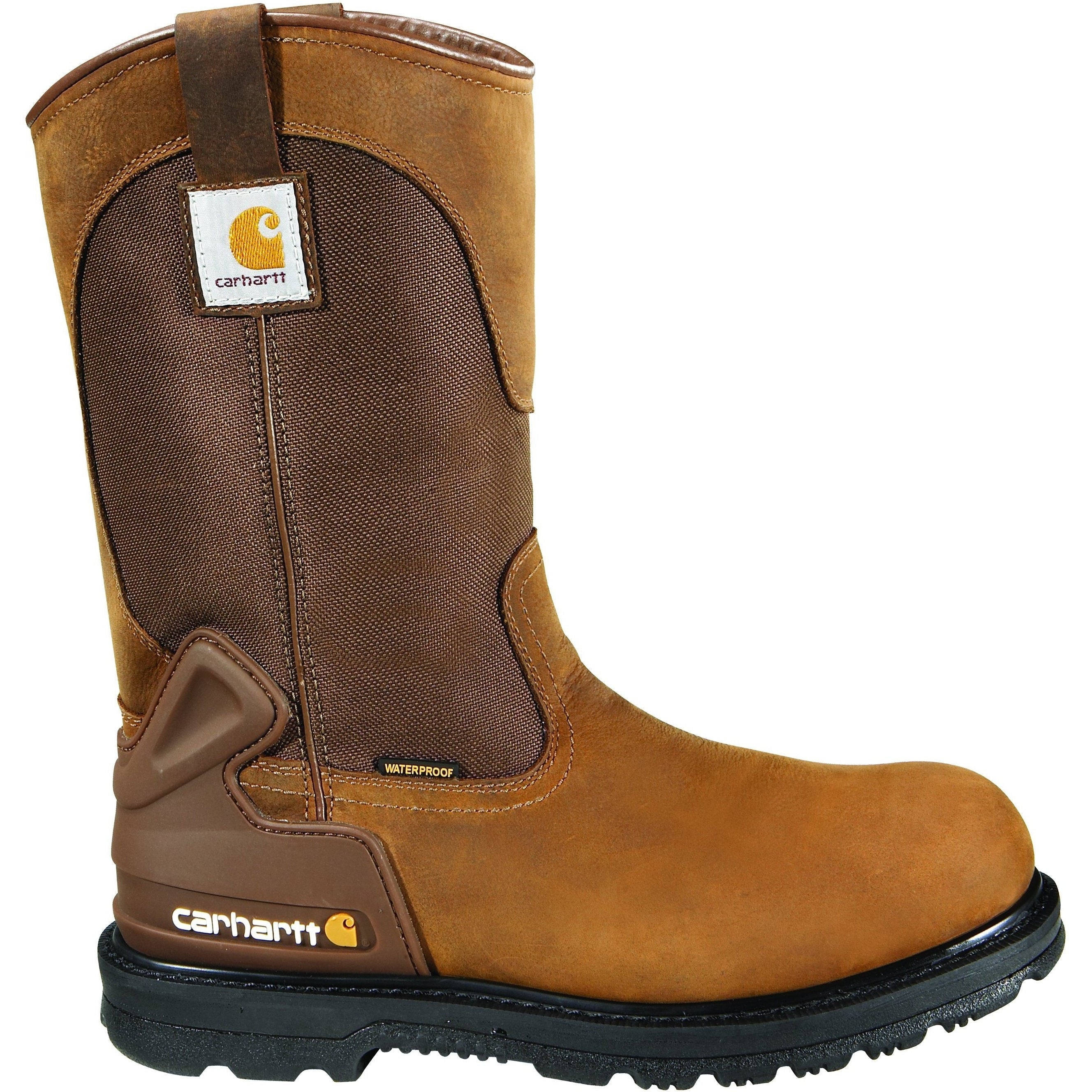 Carhartt Men's 11" Steel Toe Waterproof Wellington Work Boot - Brown - CMP1200 8 / Medium / Brown - Overlook Boots