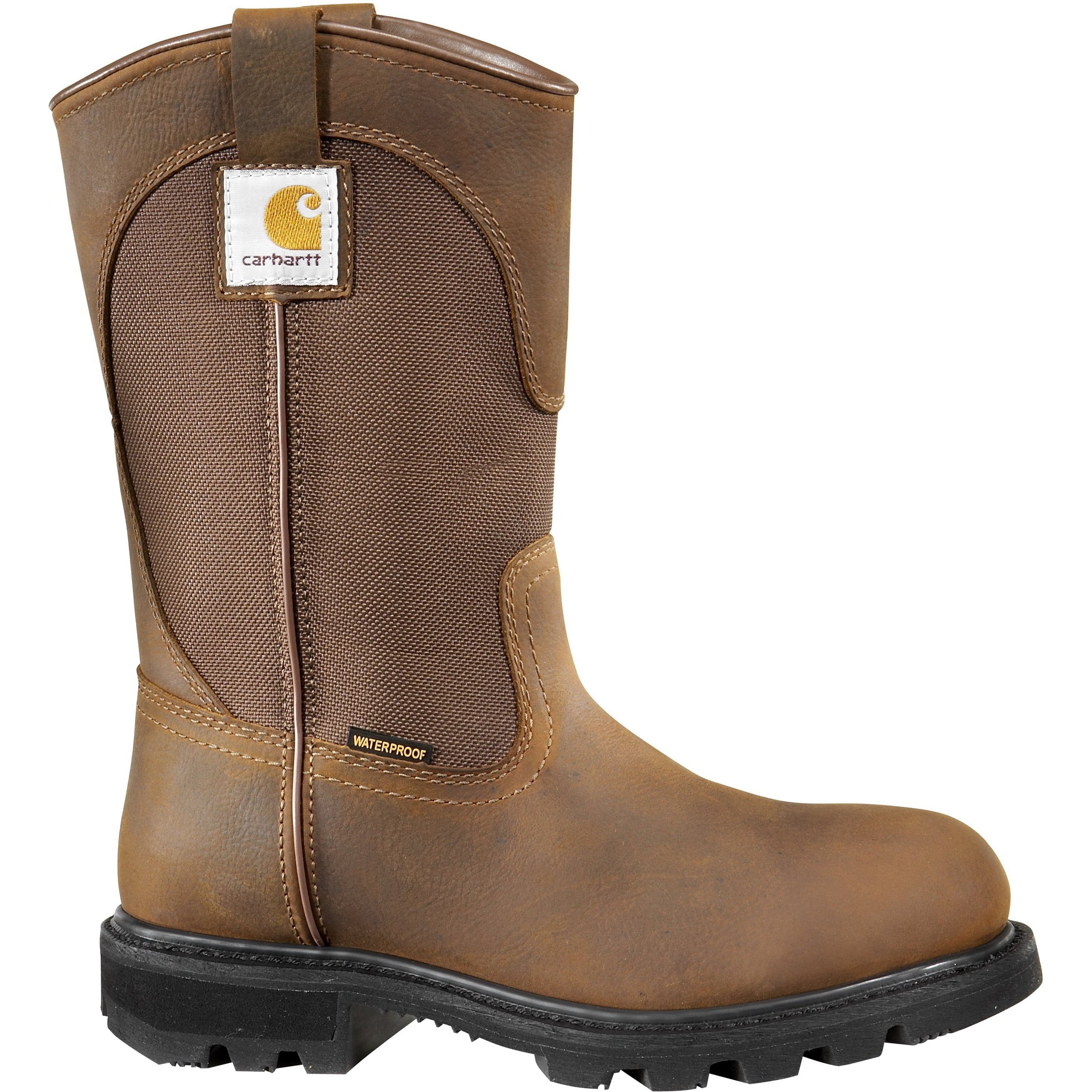 Carhartt Women's 10" Soft Toe WP Wellington Work Boot Brown  CWP1150 6 / Medium / Dark Brown - Overlook Boots
