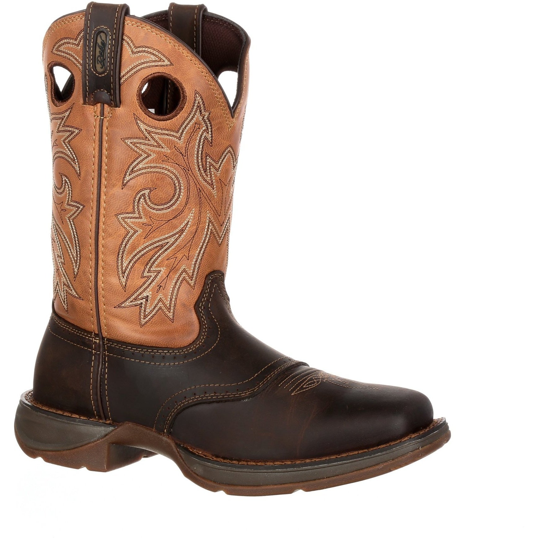Durango Men's Rebel 11" Steel Toe WP Western Boot- Brown/Tan- DB019 7 / Medium / Brown - Overlook Boots