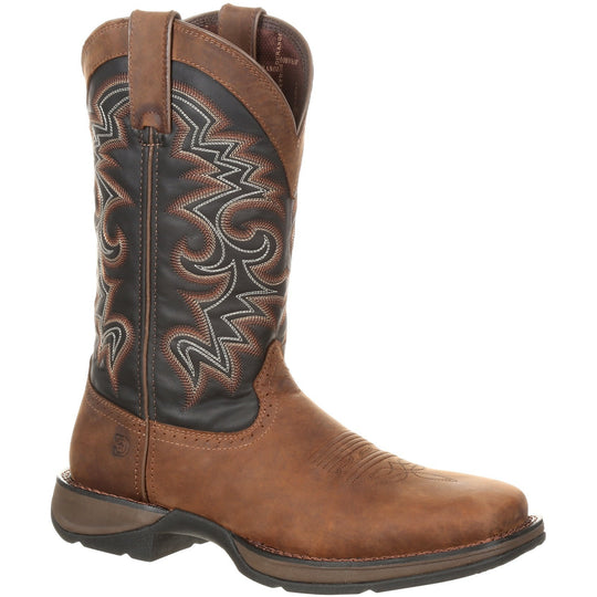 Durango Men's Rebel 12" Square Toe Pull-On Western Boot Chocolate DDB0135 7.0 / Medium / Brown - Overlook Boots