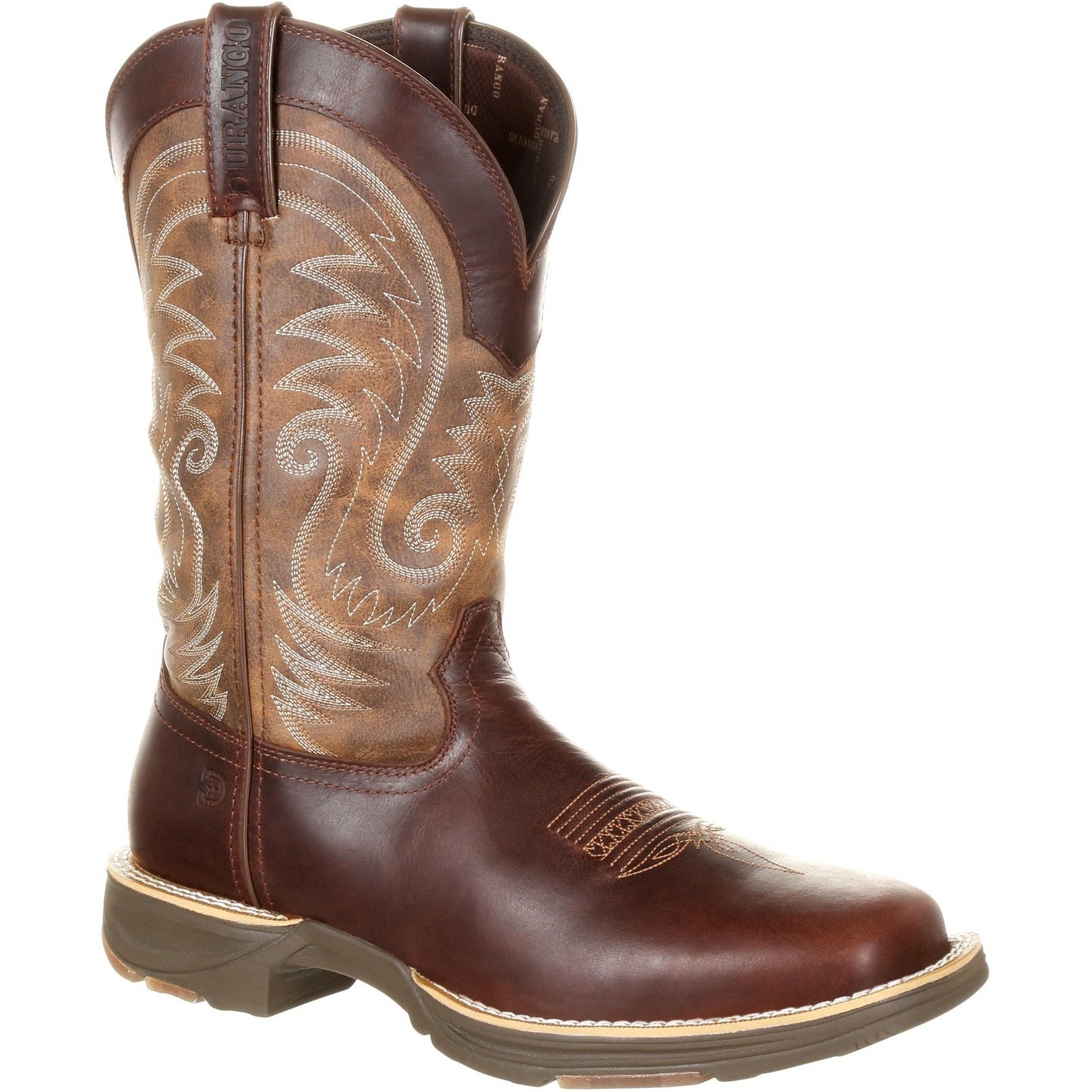 Durango Men's Ultra-Lite 12" Square Toe WP Western Boot- Brown- DDB0137 8 / Medium / Brown - Overlook Boots