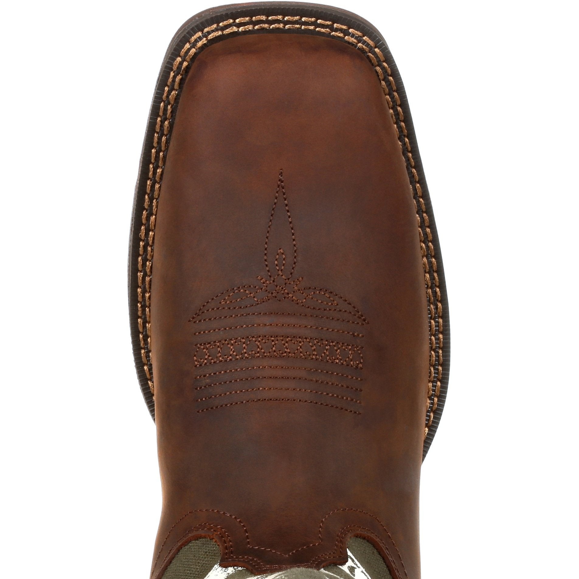 Durango Men's Rebel Army Green USA Print 12" Square Toe Western Boot - Overlook Boots