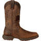 Durango Men's Rebel Distressed Flag Embroidery 12" Square Toe Western Boot -DDB0314 - Overlook Boots