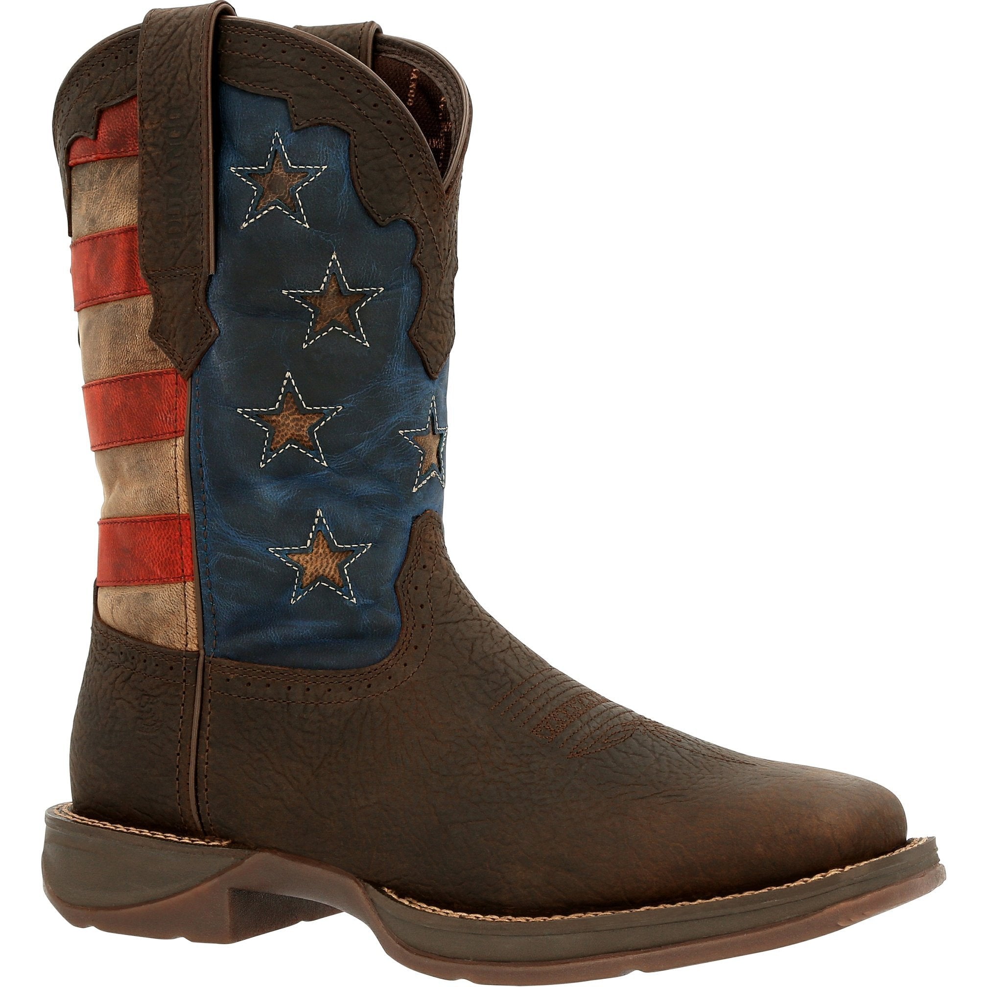 Durango Men's Rebel 12" Sqr Toe Pull-On Western Classic Boot - DDB0328 7 / Medium / Dark Brown - Overlook Boots