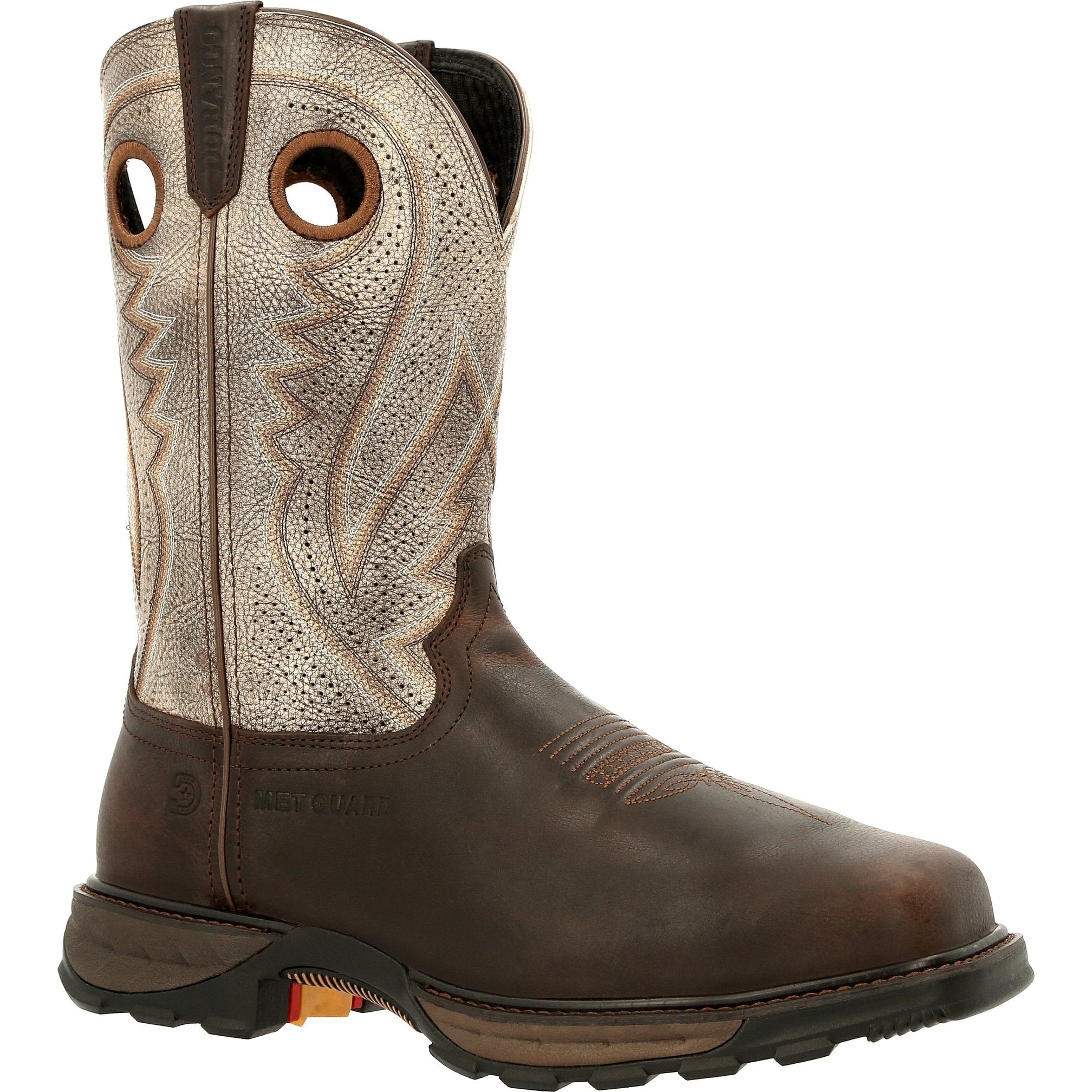 Durango Men's Maverick XP™ 11" Comp Toe Metguard Western Work Boot - DDB0331 7 / Medium / Dark Brown - Overlook Boots