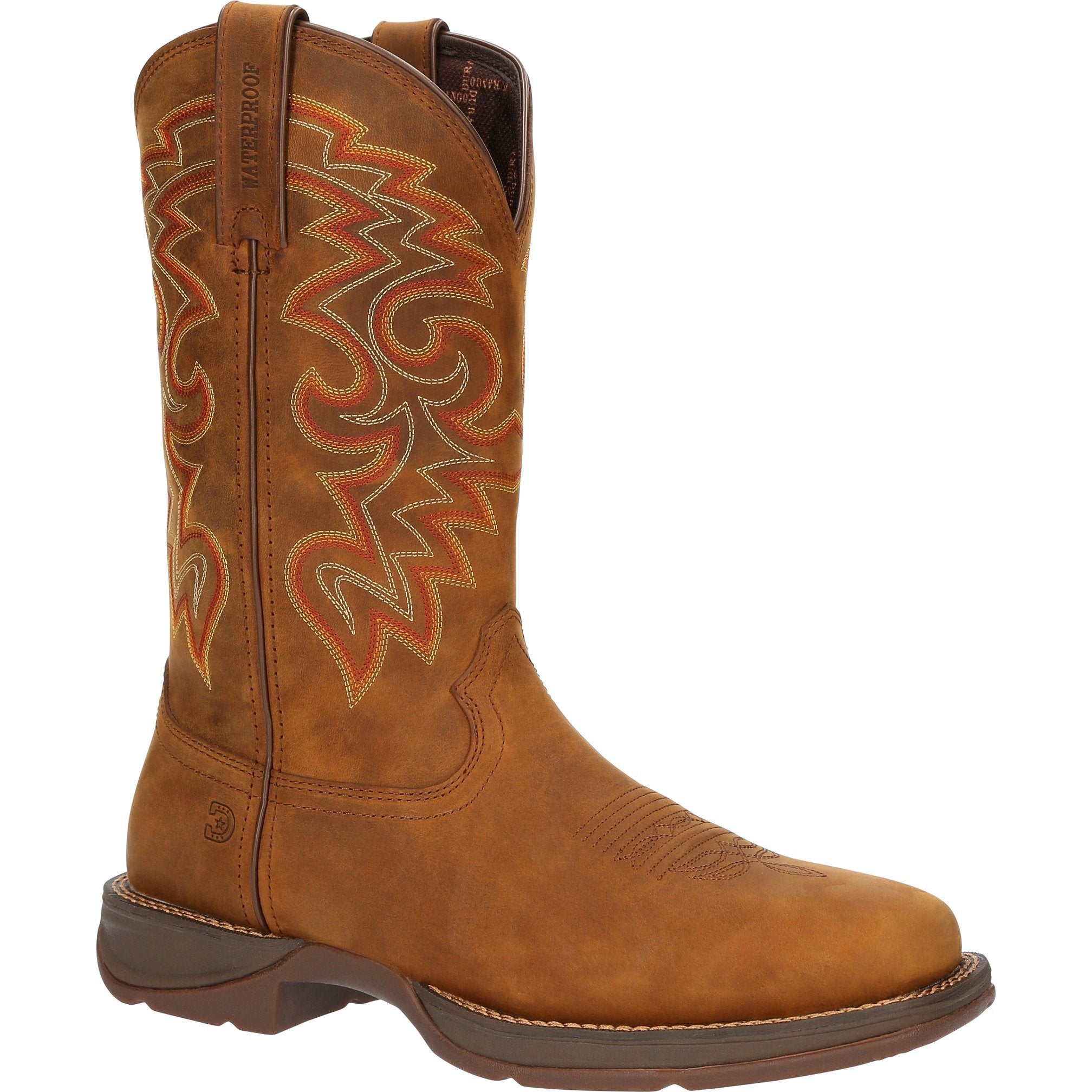 Durango Men's Rebel 12" Square Toe Waterproof Western Boot - Russet - DDB0361 7 / Medium / Brown - Overlook Boots