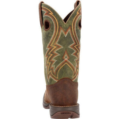 Durango Men's Rebel 12" Square Toe Western Work Boot -Green- DDB0390 - Overlook Boots