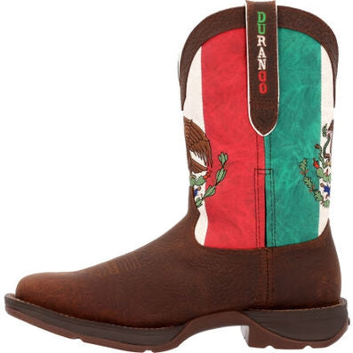 Durango Men's Rebel By Mexico Flag 11" Square Toe Western Boot -Brown- DDB0430 - Overlook Boots