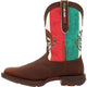 Durango Men's Rebel By Mexico Flag 11" Square Toe Western Boot -Brown- DDB0430 - Overlook Boots