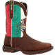 Durango Men's Rebel By Mexico Flag 11" Square Toe Western Boot -Brown- DDB0430 - Overlook Boots