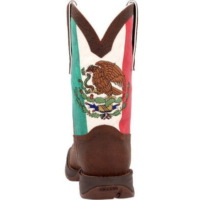 Durango Men's Rebel By Mexico Flag 11" Steel Toe Western Boot -Brown- DDB0431 - Overlook Boots