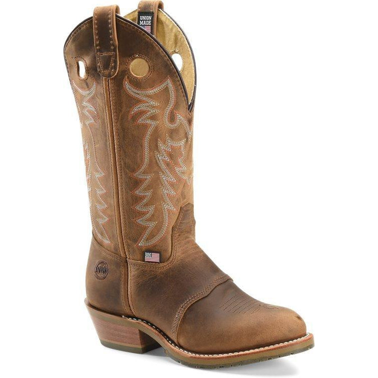 Double H Women's Daniela 12" Round Toe USA Made Western Work Boot DH5159 6 / Medium / Medium Brown - Overlook Boots