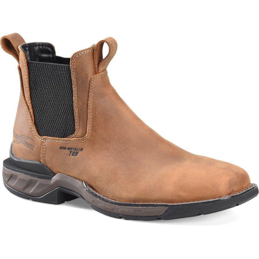 Double H Men's Heisler 5" Square Toe Western Work Boot- Brown - DH5363 7.5 / Medium / Brown - Overlook Boots