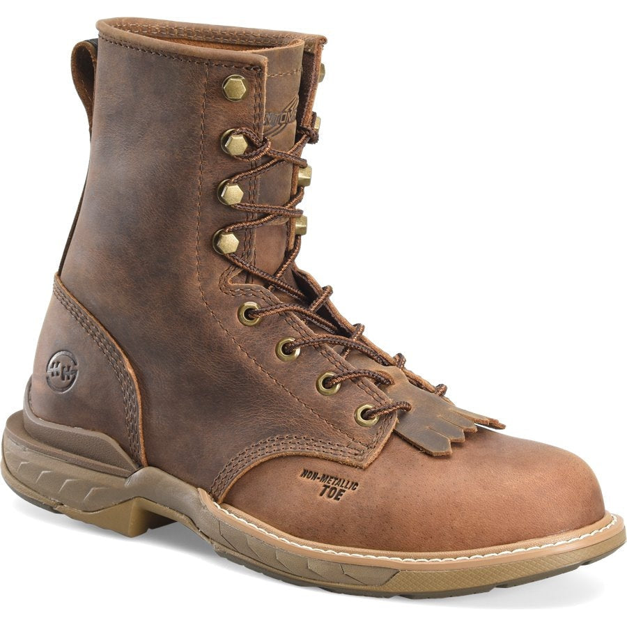 Double H Men's Phantom Rider Raid 8" Composite Toe Lacer Work Boot -Brown- DH5393 7.5 / Medium / Brown - Overlook Boots