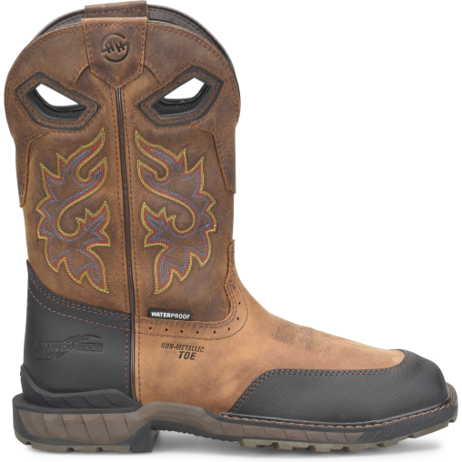 Double H Men's Rebunke 11" Steel Toe Waterproof Lug Roper Work Boot - Brown - DH5397 7.5 / Medium / Brown - Overlook Boots