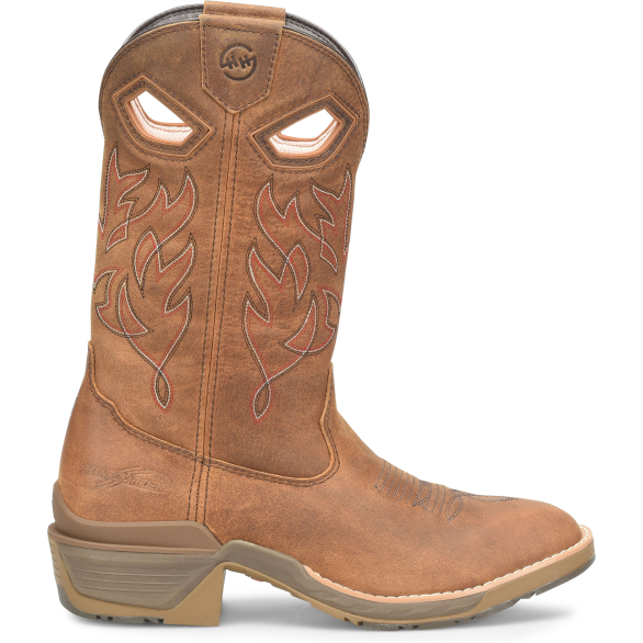 Double H Men's Feudal 12" U Toe Slip Resistant Western Work Boot -Brown- DH5421 7.5 / Medium / Brown - Overlook Boots