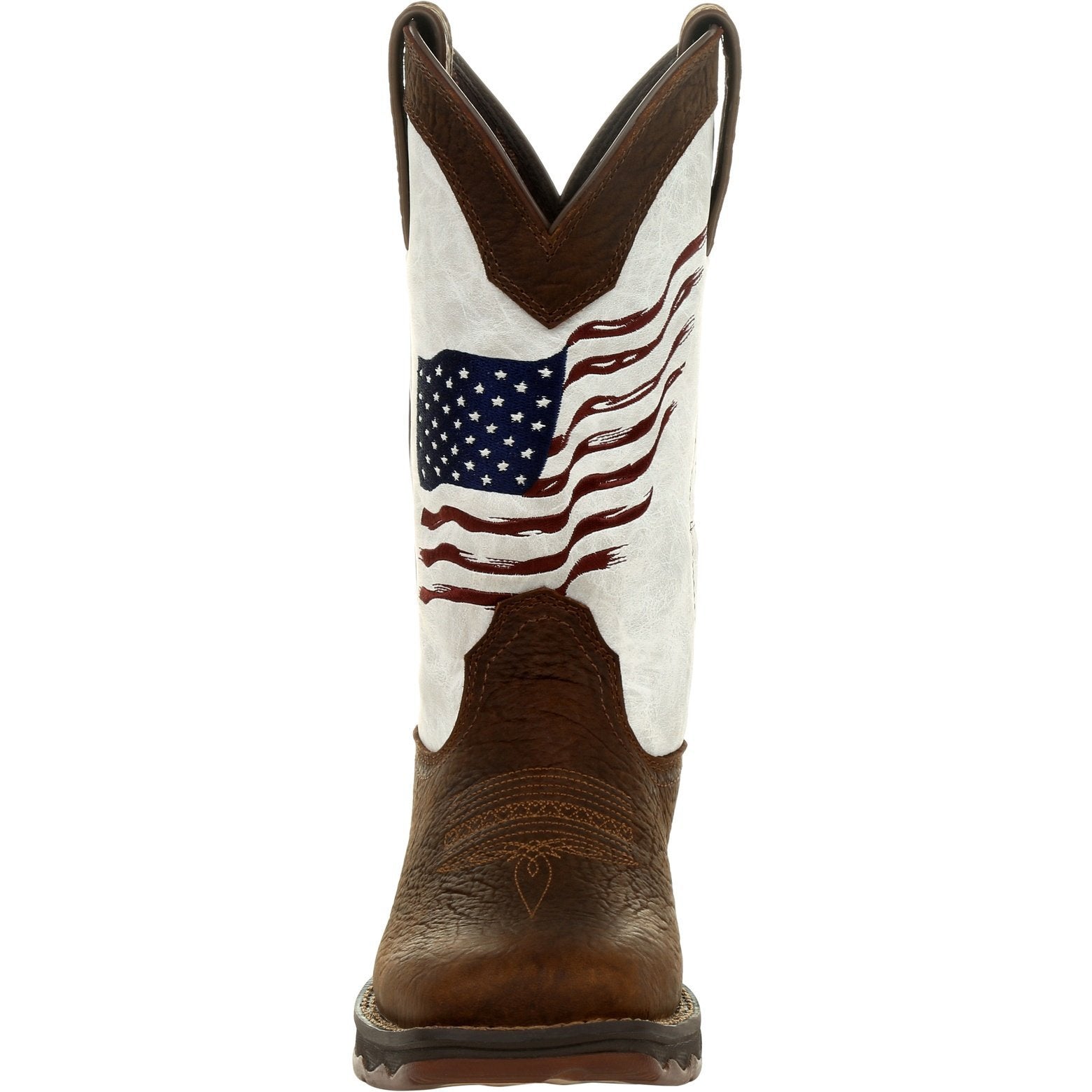 Durango Women's Lady Rebel Distressed Flag 11" Square Toe Western Boot DRD0394 - Overlook Boots